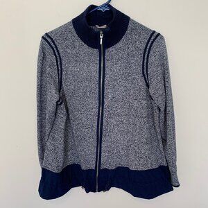 CHICO'S NAVY BLUE LONG SLEEVE SWEATER SIZE LARGE